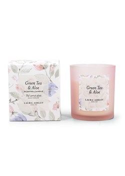 Laura Ashley Świeca zapachowa "Laura Ashley - Green Tea &amp; Aloe" - 200 g ze sklepu Limango Polska w kategorii Świece i dyfuzory - zdjęcie 188275170