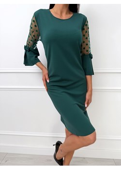 Zielona Elegancka Sukienka ze sklepu ModnaKiecka.pl w kategorii Sukienki - zdjęcie 188279484