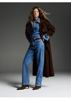 Reserved - Skórzane botki na niskim obcasie - ciemnobrązowy ze sklepu Reserved w kategorii Botki - zdjęcie 188279672