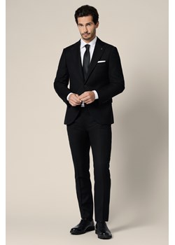 Garnitur Czarny Wełniany z Elastycznym Pasem Brecon ze sklepu Lancerto S.A. w kategorii Garnitury męskie - zdjęcie 188279912