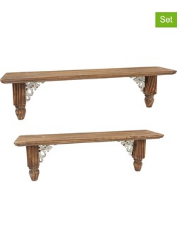 Anticline Regały ścienne (2 szt.) w kolorze jasnobrązowym ze sklepu Limango Polska w kategorii Regały i witryny - zdjęcie 188280291