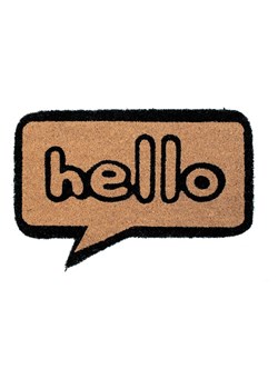 Bizzotto Wycieraczka "Hello" w kolorze jasnobrązowo-czarnym z włókna kokosowego  - 60 x 40 cm ze sklepu Limango Polska w kategorii Dom - zdjęcie 188281203