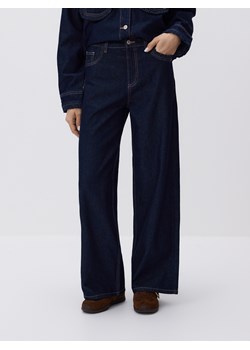 Reserved - Jeansy wide leg - granatowy ze sklepu Reserved w kategorii Jeansy damskie - zdjęcie 188281653