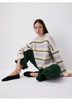 Reserved - Spodnie z falbanką - ciemnozielony ze sklepu Reserved w kategorii Spodnie damskie - zdjęcie 188281743