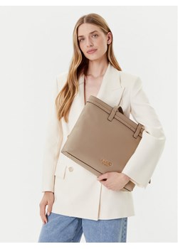 Torebka Liu Jo Ecs M Tote AF5135 E0058 Beżowy ze sklepu eobuwie.pl w kategorii Torby Shopper bag - zdjęcie 188282100