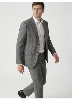 Reserved - Marynarka slim fit z dodatkiem wiskozy - ciemnoszary ze sklepu Reserved w kategorii Marynarki męskie - zdjęcie 188282772