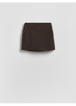 Reserved - Spódnico-szorty z dodatkiem wełny - ciemnobrązowy ze sklepu Reserved w kategorii Spódnice - zdjęcie 188282780