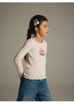 Reserved - Koszulka z aplikacją Pusheen - pastelowy róż ze sklepu Reserved w kategorii Bluzki dziewczęce - zdjęcie 188282984