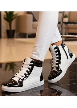 Trampki dziewczęce z wysoką cholewką /B2-3 7423 S194/ ze sklepu Pantofelek24.pl w kategorii Trampki dziecięce - zdjęcie 188284900