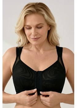 Biustonosz zapinany z przodu Vivisence 1087 czarny ze sklepu kontri.pl w kategorii Biustonosze - zdjęcie 188285623