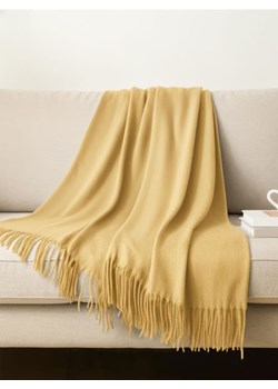 Sinsay - Koc z frędzlami - żółty ze sklepu Sinsay w kategorii Koce i pledy - zdjęcie 188286980