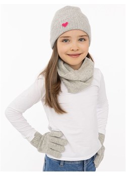 Zwillingsherz Kaszmirowa czapka beanie "Heart" w kolorze jasnoszarym ze sklepu Limango Polska w kategorii Czapki dziecięce - zdjęcie 188287762