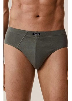 3-pack bawełniane slipy męskie 3MP-129-KHA/GRA/NIEC, Kolor khaki-granat, Rozmiar XL, ATLANTIC ze sklepu Intymna w kategorii Majtki męskie - zdjęcie 188288011