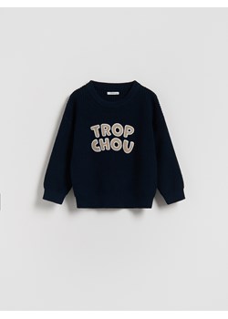 Reserved - Sweter z aplikacją - granatowy ze sklepu Reserved w kategorii Swetry chłopięce - zdjęcie 188289411