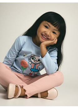 Reserved - Prążkowane legginsy - brzoskwiniowy ze sklepu Reserved w kategorii Spodnie dziewczęce - zdjęcie 188289434