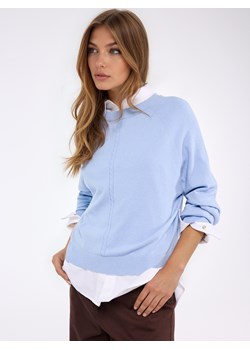 Mohito - Niebieski sweter basic - błękitny ze sklepu Mohito w kategorii Swetry damskie - zdjęcie 188291103