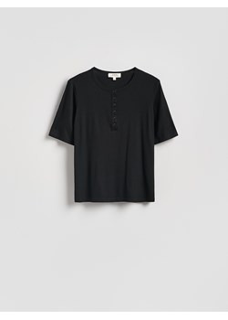 Reserved - Bluzka z wiskozy - czarny ze sklepu Reserved w kategorii Bluzki damskie - zdjęcie 188291363