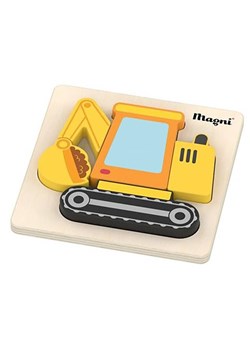 Magni 4-częściowe puzzle "Excavator" w kolorze żółto-czarnym - 18 m+ ze sklepu Limango Polska w kategorii Puzzle - zdjęcie 188293270