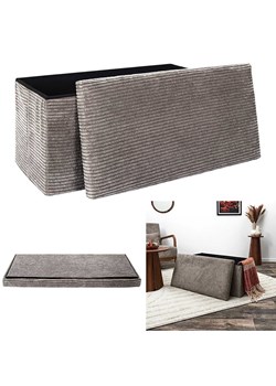 THE HOME DECO FACTORY Ławka w kolorze szarobrązowym ze schowkiem - 76 x 38 x 38 cm ze sklepu Limango Polska w kategorii Meble - zdjęcie 188293830