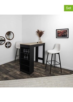 THE HOME DECO FACTORY Hockery barowe (2 szt.) w kolorze białym - 46,5 x 100,5 x 49,5 cm ze sklepu Limango Polska w kategorii Pufy i siedziska - zdjęcie 188293900