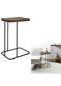 THE HOME DECO FACTORY Stolik "Cocooning" w kolorze brązowo-czarnym - 40 x 55 x 30 cm ze sklepu Limango Polska w kategorii Stoliki kawowe - zdjęcie 188294022