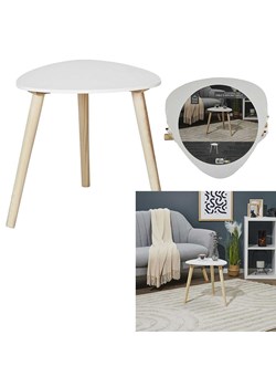 THE HOME DECO FACTORY Ława w kolorze biało-jasnobrązowym - 38,5 x 40 cm ze sklepu Limango Polska w kategorii Stoliki kawowe - zdjęcie 188294093