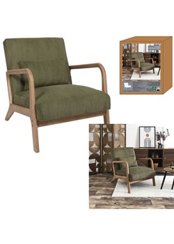 THE HOME DECO FACTORY Fotel w kolorze zielonym - 64,5 x 83 x 75 cm ze sklepu Limango Polska w kategorii Pufy i siedziska - zdjęcie 188294101