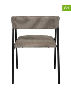 THE HOME DECO FACTORY Fotele (2 szt.) "Scott" w kolorze szarobrązowym - 51,5 x 71,5 x 50,5 cm ze sklepu Limango Polska w kategorii Pufy i siedziska - zdjęcie 188294134