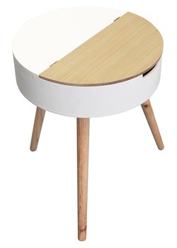 THE HOME DECO FACTORY Stolik w kolorze białym - wys. 57,5 x Ø 45 cm ze sklepu Limango Polska w kategorii Stoliki kawowe - zdjęcie 188294403