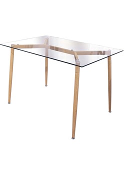 THE HOME DECO FACTORY Stół w kolorze jasnobrązowym - 115 x 75 x 75 cm ze sklepu Limango Polska w kategorii Stoliki kawowe - zdjęcie 188294560