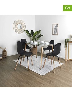 THE HOME DECO FACTORY Krzesła (2 szt.) "Scandinave" w kolorze czarnym - 46 x 85 x 56 cm ze sklepu Limango Polska w kategorii Meble - zdjęcie 188294850