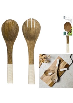 Ethnical Life 2-częściowy zestaw w kolorze brązowo-kremowym - dł. 30 cm ze sklepu Limango Polska w kategorii Sztućce - zdjęcie 188295184