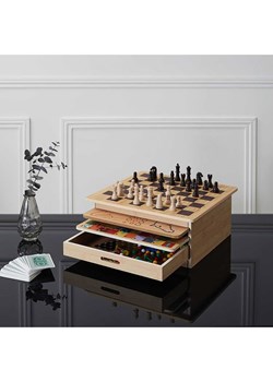 The Home Deco Kids Pudełko gier w kolorze jasnobrązowym - 32,5 x 32,5 cm ze sklepu Limango Polska w kategorii Zabawki - zdjęcie 188295904