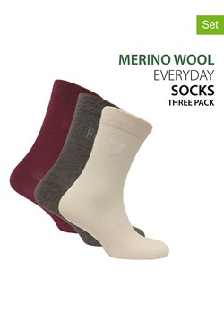 Norfolk Skarpety (3 pary) "Stockholm" w kolorze beżowo-brązowo-czerwonym ze sklepu Limango Polska w kategorii Skarpetki męskie - zdjęcie 188296001