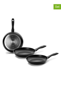 Ibili Patelnie (3 szt.) "Chef Style" w kolorze czarnym ze sklepu Limango Polska w kategorii Garnki - zdjęcie 188296040