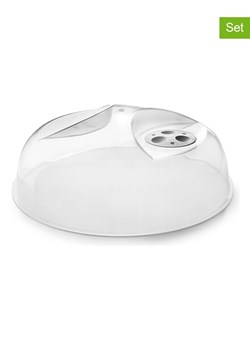 Ibili Pokrywki (2 szt.) w kolorze białym do mikrofali - Ø 25 cm ze sklepu Limango Polska w kategorii Akcesoria kuchenne - zdjęcie 188296510