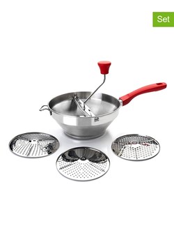 Ibili 4-częściowy zestaw w kolorze srebrno-czerwonym ze sklepu Limango Polska w kategorii Akcesoria kuchenne - zdjęcie 188296772