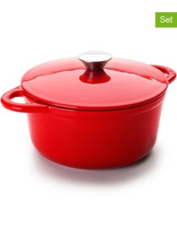 Ibili 2-częściowy zestaw w kolorze czerwonym - Ø 24 cm ze sklepu Limango Polska w kategorii Garnki - zdjęcie 188297061