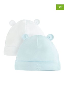 COOL CLUB Czapki (2 szt.) w kolorze białym i błękitnym ze sklepu Limango Polska w kategorii Czapki dziecięce - zdjęcie 188297094