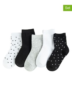 COOL CLUB Skarpety (5 par) w kolorze czarno-biało-szarym ze sklepu Limango Polska w kategorii Skarpetki dziecięce - zdjęcie 188298974