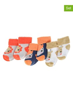 COOL CLUB Skarpety (3 pary) w kolorze biało-granatowo-pomarańczowym ze sklepu Limango Polska w kategorii Skarpetki dziecięce - zdjęcie 188299920