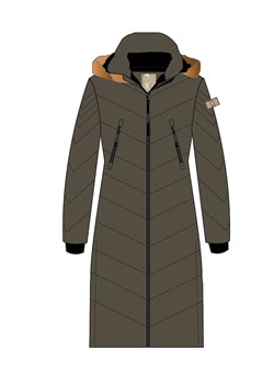 Canadian Peak Płaszcz zimowy "Capucineak" w kolorze khaki ze sklepu Limango Polska w kategorii Kurtki damskie - zdjęcie 188301654