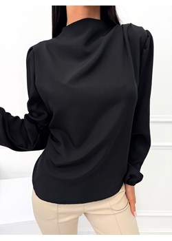 Czarna Elegancka Bluzka ze Stójką ze sklepu ModnaKiecka.pl w kategorii Bluzki damskie - zdjęcie 188302032
