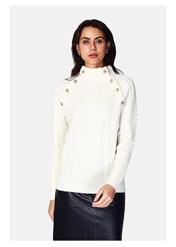 ASSUILI Sweter w kolorze białym ze sklepu Limango Polska w kategorii Swetry damskie - zdjęcie 188302262