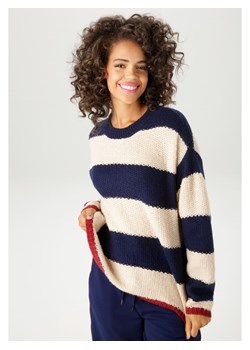 Aniston Sweter w kolorze niebiesko-beżowym ze sklepu Limango Polska w kategorii Swetry damskie - zdjęcie 188302314