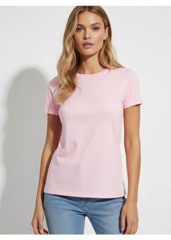 Sinsay - Bawełniana koszulka basic - begonia ze sklepu Sinsay w kategorii Bluzki damskie - zdjęcie 188303120