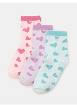 Sinsay - Skarpetki w serca 3 pack - wielobarwny ze sklepu Sinsay w kategorii Skarpetki dziecięce - zdjęcie 188303144