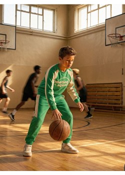 Sinsay - Bawełniany komplet dresowy z napisem - zielony ze sklepu Sinsay w kategorii Komplety chłopięce - zdjęcie 188303181