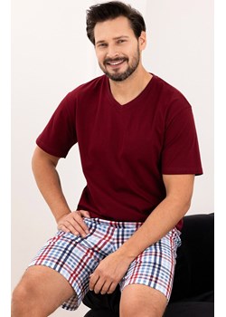 Bawełniana piżama męska bordowa 505, Kolor bordowy-wzór, Rozmiar M, Regina ze sklepu Primodo w kategorii Piżamy męskie - zdjęcie 188303914