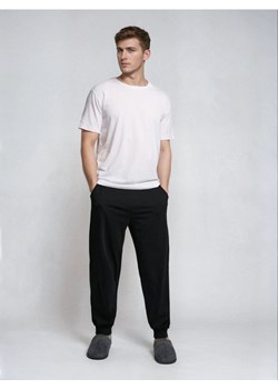 Sinsay - Bawełniane spodnie piżamowe - czarny ze sklepu Sinsay w kategorii Spodnie męskie - zdjęcie 188304770